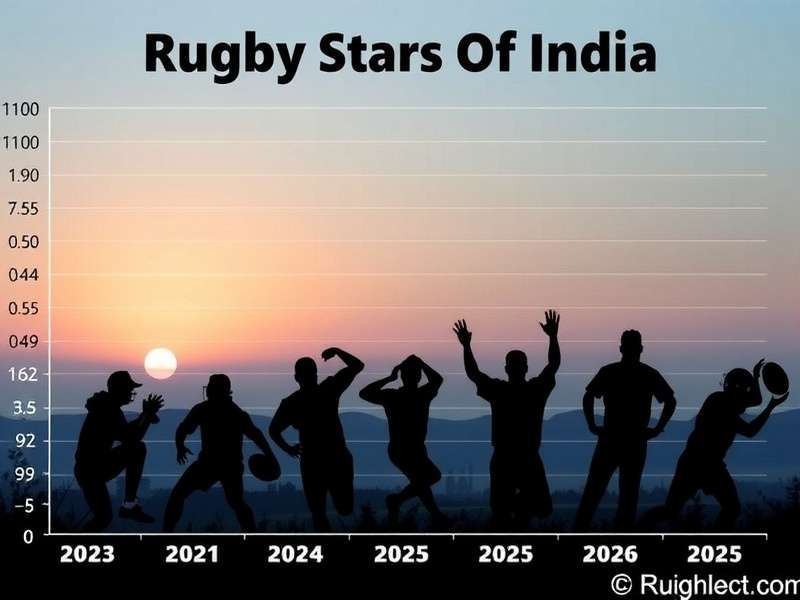 Graph showing download growth of Rugby Stars Of India in India from 2023 to 2025