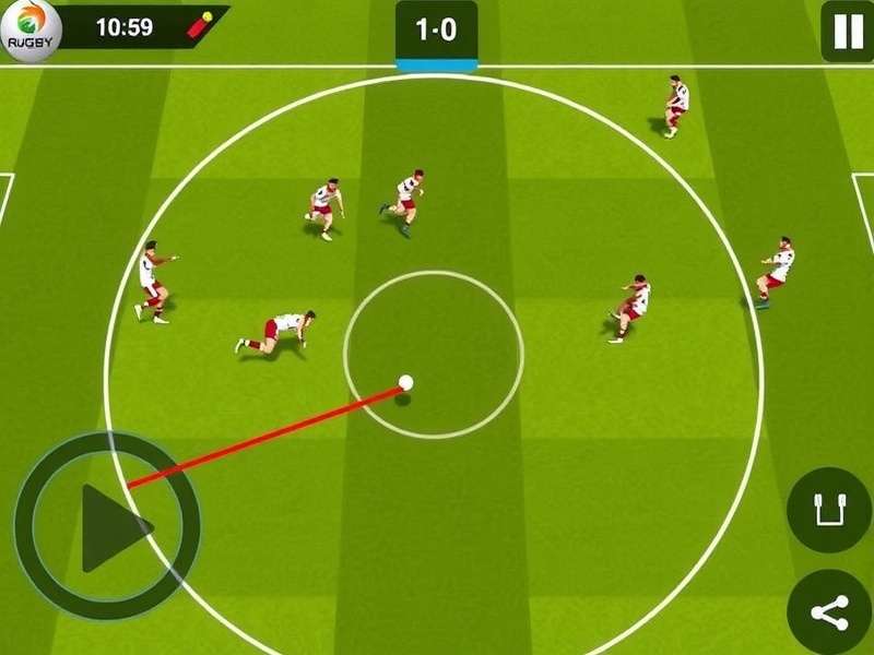 Screenshot of Rugby Stars Of India gameplay showing a match in progress