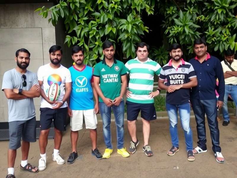 Indian players at a Rugby Stars Of India community meetup in Bangalore